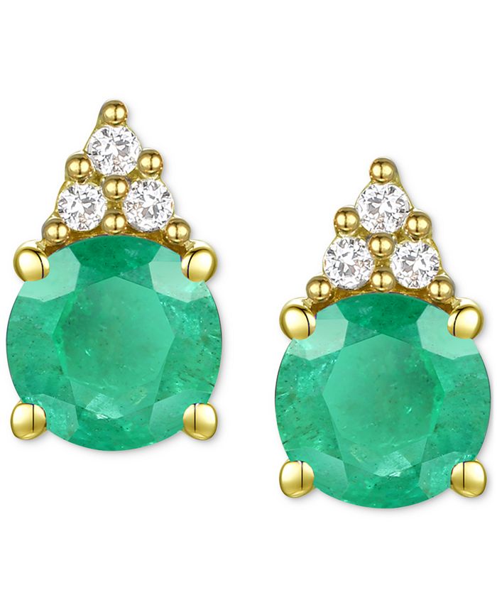 Macy's emerald earrings clearance