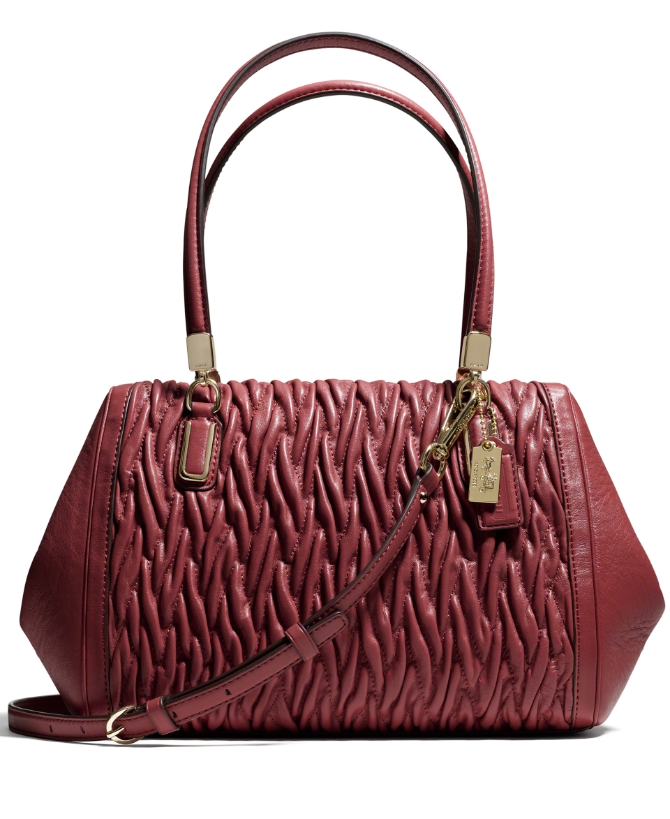 COACH MADISON SMALL MADELINE EAST/WEST SATCHEL IN GATHERED TWIST LEATHER   COACH   Handbags & Accessories