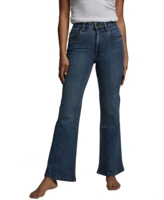 Petite Flare Jeans Medium Blue 
