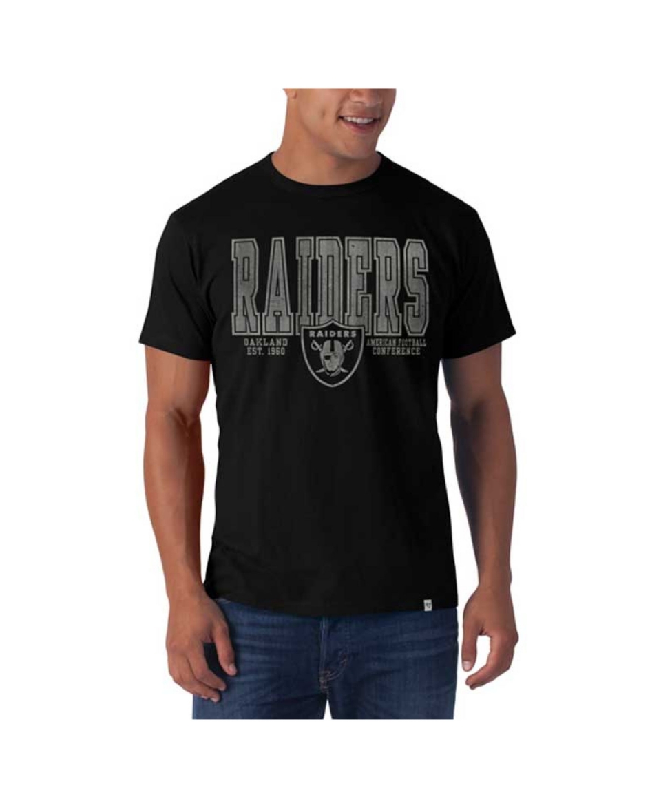 47 Brand Mens Short Sleeve Oakland Raiders T Shirt   Sports Fan Shop By Lids   Men