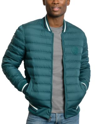 michael kors men's cloudcroft quilted bomber jacket