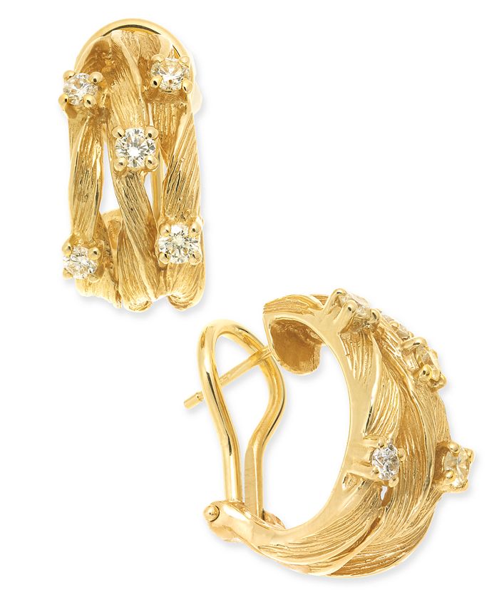 EFFY Collection D'Oro by EFFY® Diamond Vine Earrings (5/8 ct. t.w.) in ...