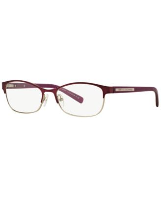 Женские овальные металлические очки Armani Exchange AX1010 красного цвета