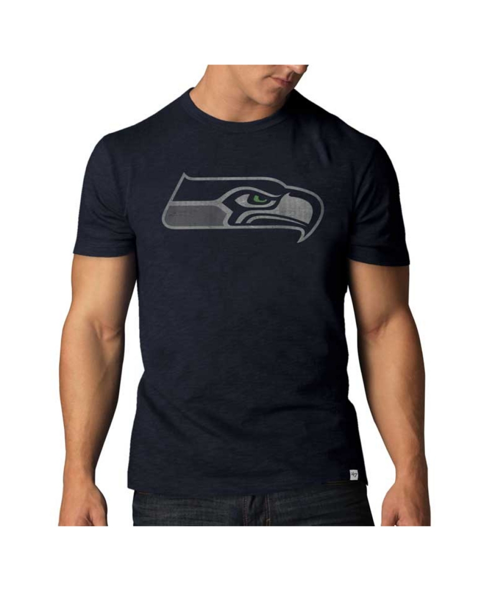 47 Brand Mens Seattle Seahawks Logo Scrum T Shirt   Sports Fan Shop By Lids   Men
