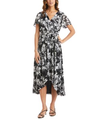 r & m richards faux wrap dress