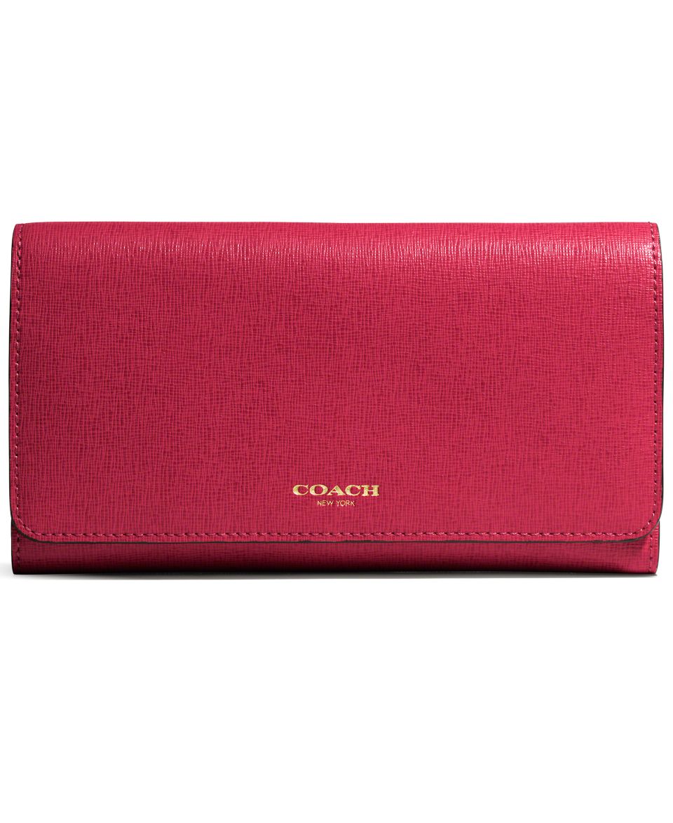 COACH CHECKBOOK WALLET IN SAFFIANO LEATHER   COACH   Handbags & Accessories