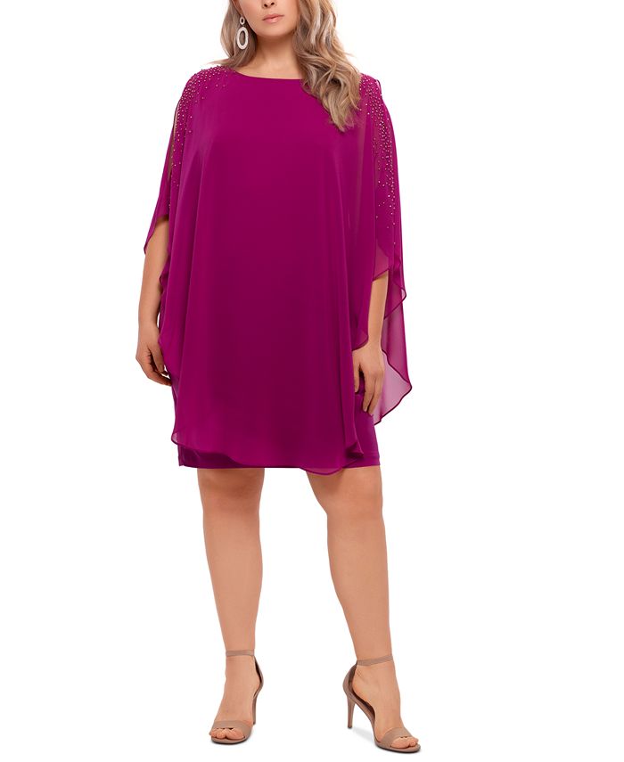 XSCAPE Plus Size Chiffon Shift Dress & Reviews - Dresses - Plus Sizes ...