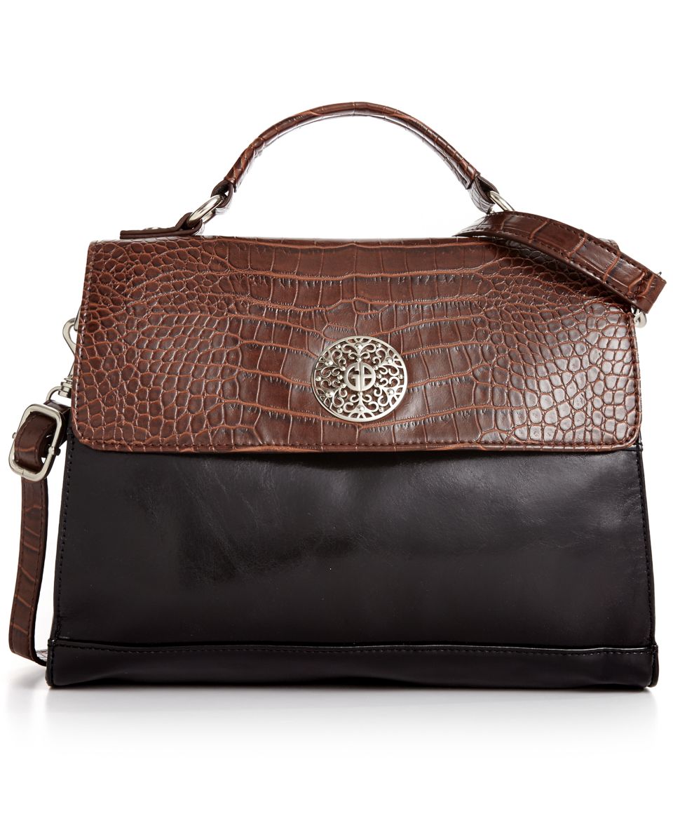 Giani Bernini Glazed Filigree Leather Satchel