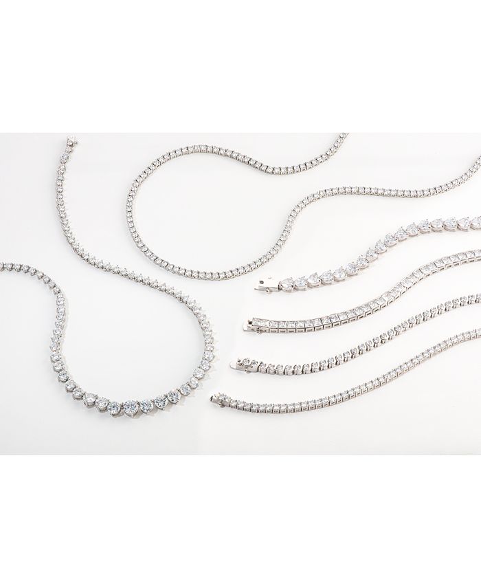 Cubic zirconia graduated tennis necklace Clearance