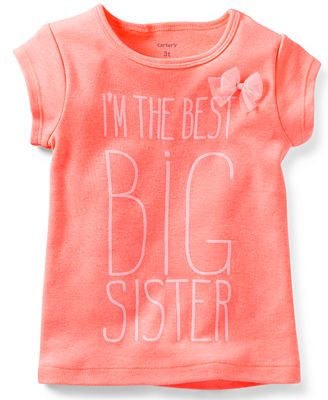 Carter's Toddler Girls' Big Sister Slogan Tee - Kids - Macy's