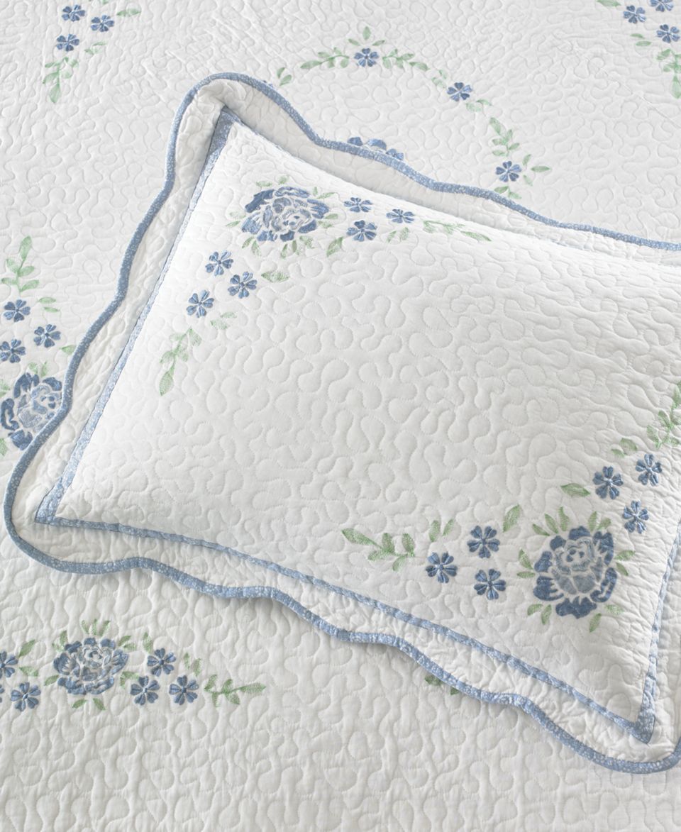 Martha Stewart Collection Park Scroll Queen Bedspread   Quilts & Bedspreads   Bed & Bath