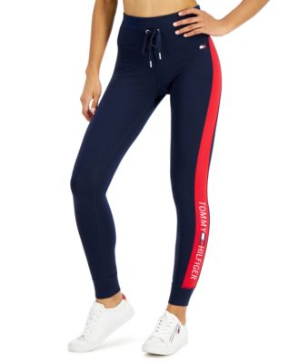 Купить Tommy Hilfiger Sport Женские леггинсы в полоску с логотипом и  высокой посадкой в полный рост темно-синий тон по цене от 1104 грн в  интернет-магазине Brandmall