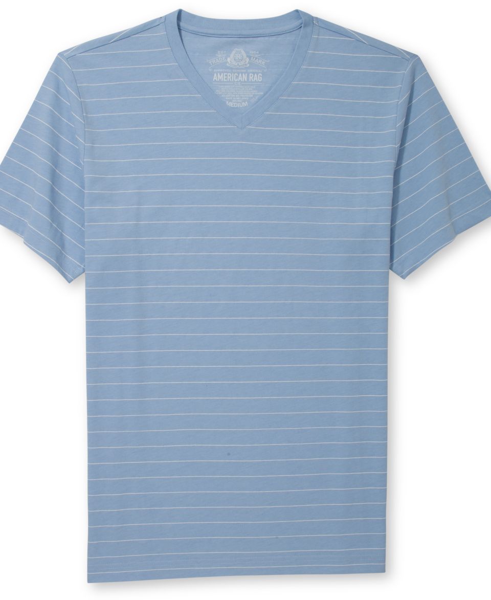 American Rag Shirt, Striped V Neck Tee   T Shirts   Men