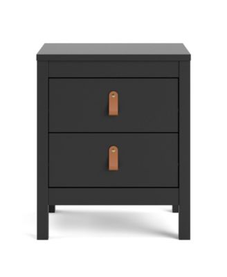 Прикроватная тумбочка Tvilum Madrid с 2 выдвижными ящиками черного цвета