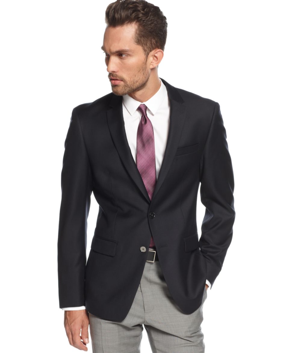 Calvin Klein Blazer 2 Metal Button Stretch Wool