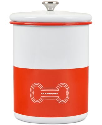Эмалированная стальная банка для лакомств для домашних животных Le Creuset емкостью 4,25 литра с крышкой