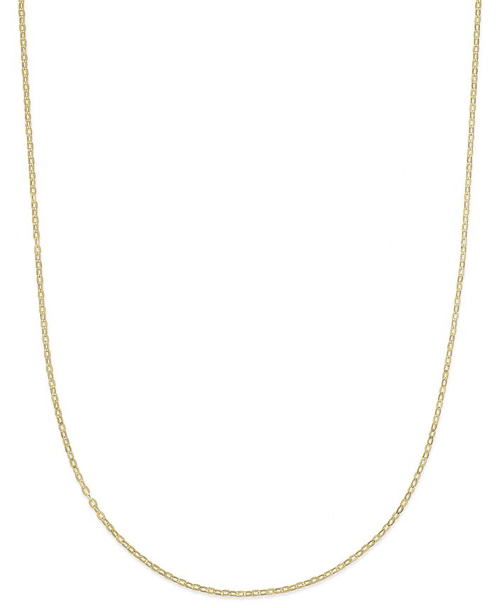 Italian Gold 16 Flat Rolo Chain Necklace 1 3 8mm In 14k Gold Reviews Necklaces Jewelry Watches Macy S