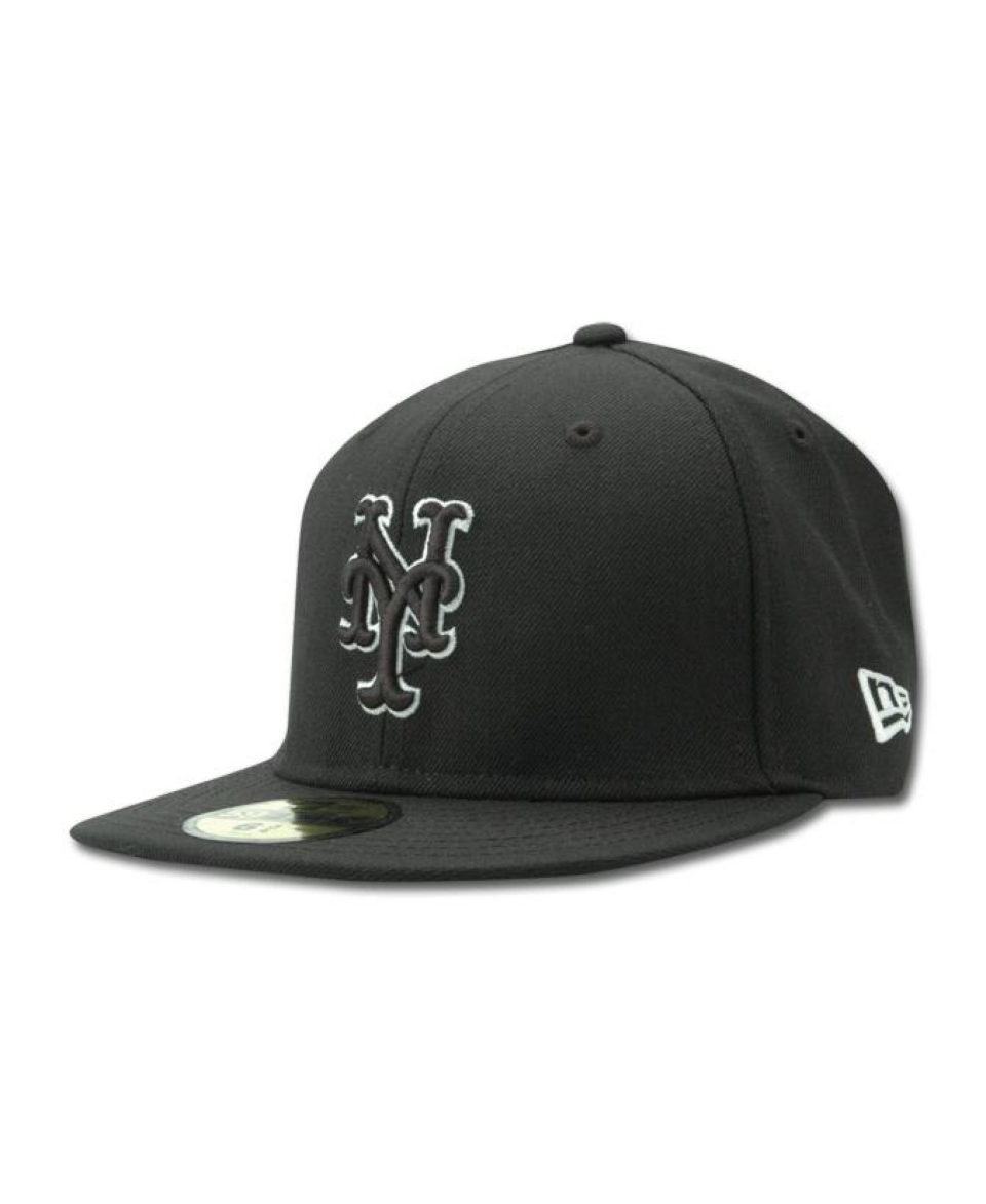 New Era Kids New York Mets MLB Black and White Fashion 59FIFTY Cap   Sports Fan Shop By Lids   Men