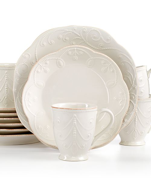 Lenox French Perle 12 Pc Set Service For 4 Reviews Dinnerware Dining Macy S