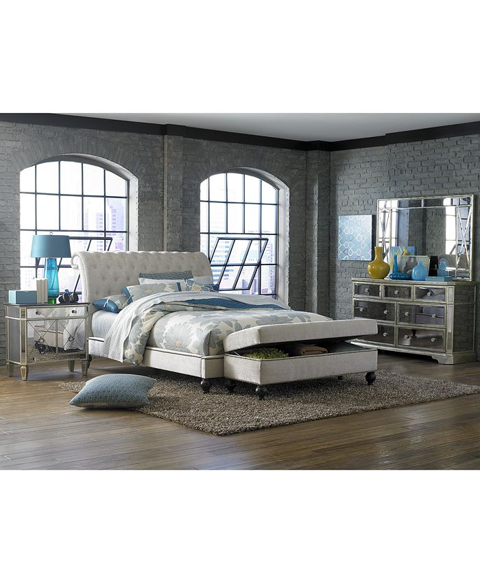 Furniture Victoria Upholstered King Bed & Reviews Furniture Macy's
