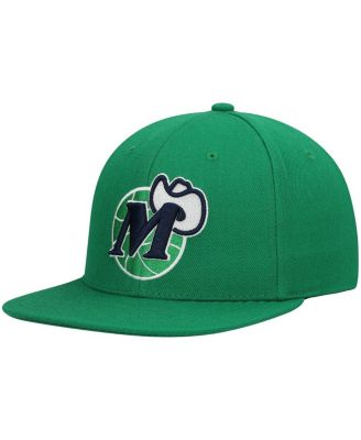 Мужская кепка-бейсболка Mitchell & Ness Green Dallas Mavericks Hardwood Classics Team Ground 2.0 Snapback