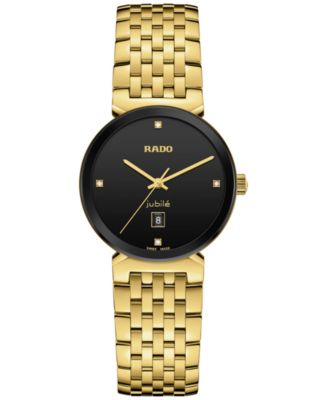 Женские швейцарские часы Rado Florence Classic с бриллиантовым акцентом золотого оттенка, браслет из нержавеющей стали, 30 мм