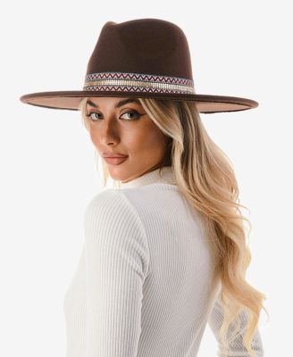 Женская панама из полушерстяной ткани с металлической отделкой от Marcus Adler 14690₽