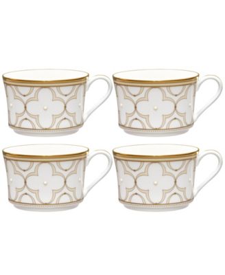 Золотой набор Noritake Trefolio из 4 чашек, 7,50 унций.