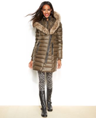 RUD styled by RUDSAK Faux-Fur-Trim Puffer Down Coat - Coats - Women ...