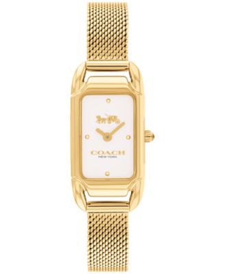 Женские часы COACH's Cadie с сетчатым браслетом из нержавеющей стали, 17,5 x 28,5 мм