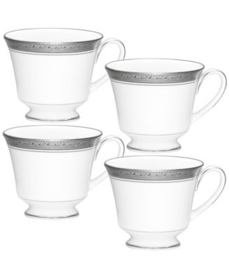 Платиновый набор Noritake Crestwood Platinum из 4 чашек, сервиз на 4 персоны