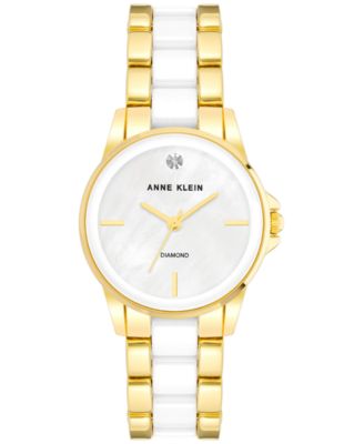 Женские часы-браслет Anne Klein с керамическим и металлическим браслетом 30 мм