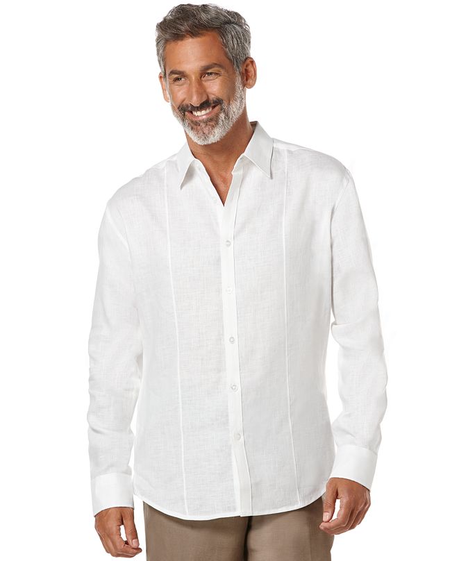 Cubavera Tucked Long-Sleeve 100% Linen Shirt & Reviews - Casual Button ...