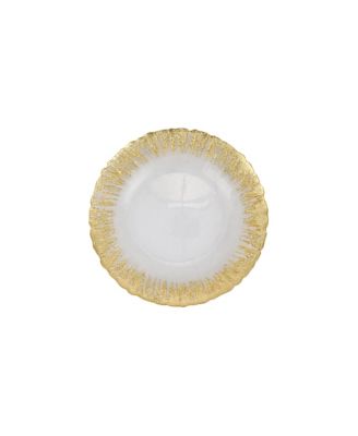 Тарелка для канапе VIETRI Rufolo Glass Gold Brushstroke 6