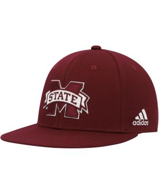 Мужская кепка adidas темно-бордового цвета Mississippi State Bulldogs Sideline Snapback