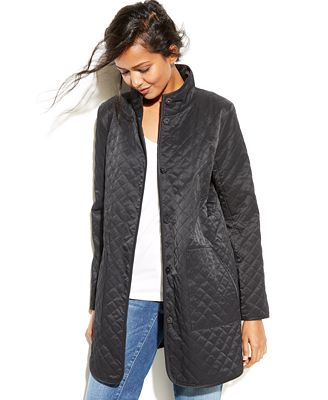 Eileen Fisher Lightweight Quilted Barn Jacket - Coats - Women - Macy's