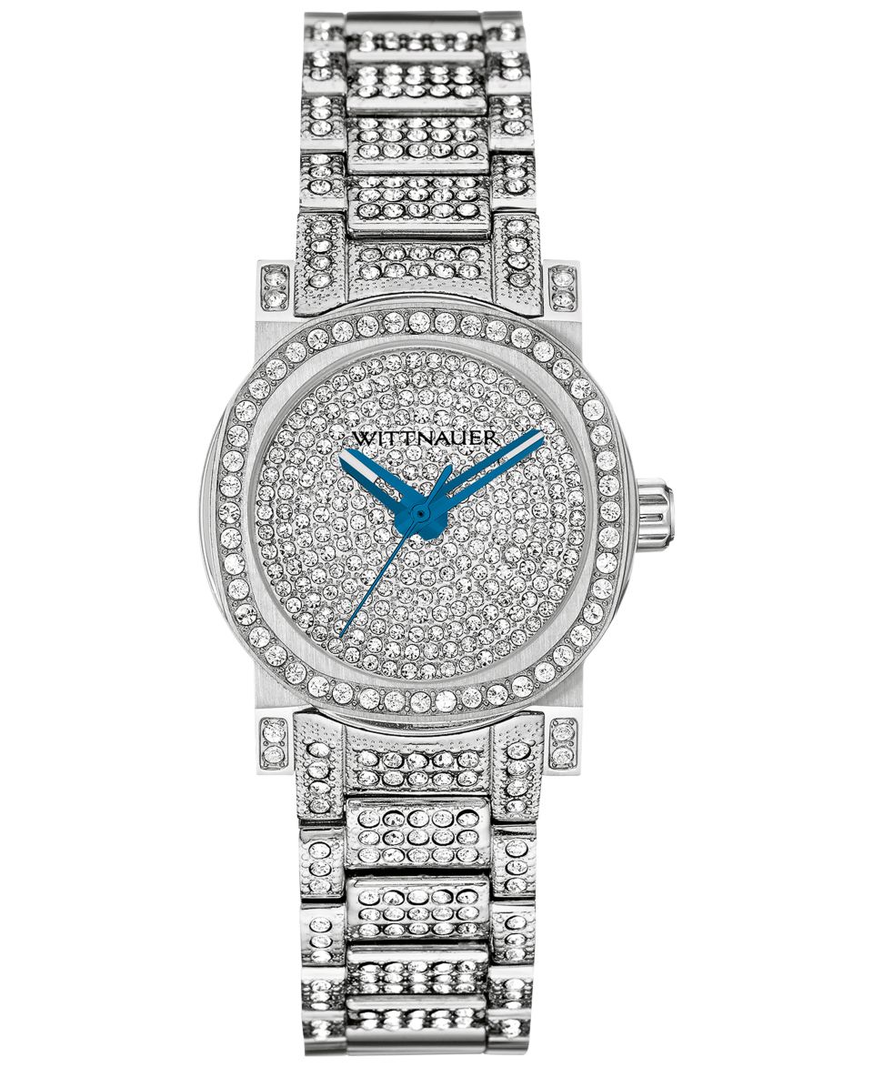 Wittnauer Womens Adele Mini Crystal Accent Stainless Steel Bracelet