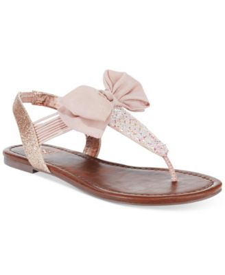 material girl swan flat thong sandals