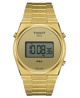 Мужские цифровые часы Tissot PRX Gold PVD с браслетом из нержавеющей стали 40 мм