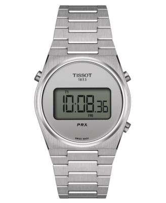 Tissot Унисекс Цифровые часы-браслет PRX из нержавеющей стали 35 мм