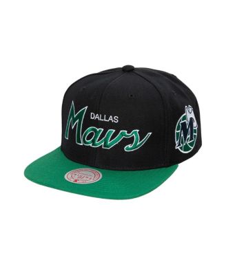 Мужская бейсболка Mitchell & Ness Black Dallas Mavericks Hardwood Classics MVP Team Script 2.0 Snapback