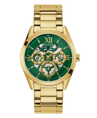Мужские многофункциональные часы GUESS из нержавеющей стали золотистого цвета, 42 мм