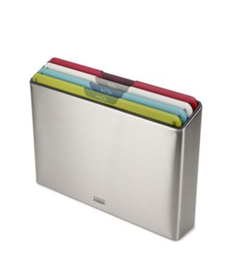 Набор разделочных досок Joseph Joseph Folio Icon Steel из 4 частей с футляром для хранения из нержавеющей стали