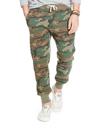 Denim & Supply Ralph Lauren Camo Fleece Joggers - Pants - Men - Macy's