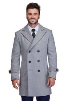 Мужское двубортное пальто в горошек Braveman полушерстяное платье Peacoat 29090₽