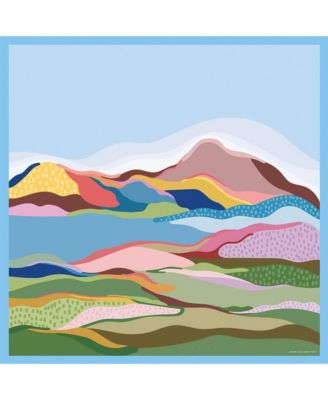 Джесси Чжао Нью-Йоркский двусторонний шелковый шарф Ocean Breeze