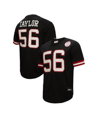 Мужская сетчатая футболка Mitchell & Ness Lawrence Taylor Black New York Giants с именем и номером вышедшего на пенсию игрока