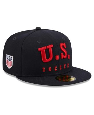 Мужская приталенная шляпа New Era темно-синего цвета USMNT Text 59 размера 