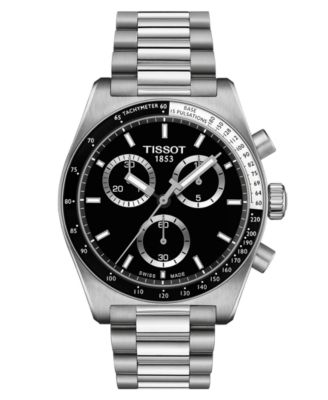 Мужские швейцарские часы-хронограф Tissot PRS 516 с браслетом из нержавеющей стали 40 мм
