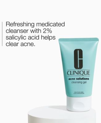 Очищающий гель Clinique Acne Solutions, 4,2 унции, без цвета